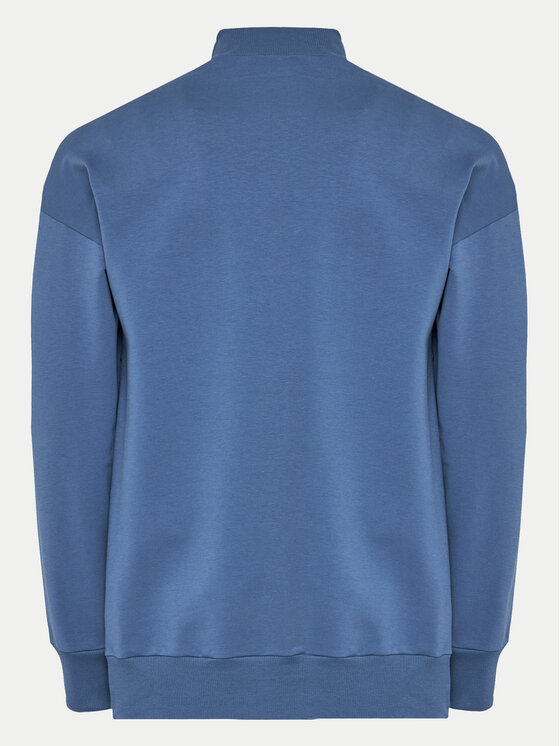 Hanro Hanro Sweatshirt Natural Living 75963 Blau Regular Fit