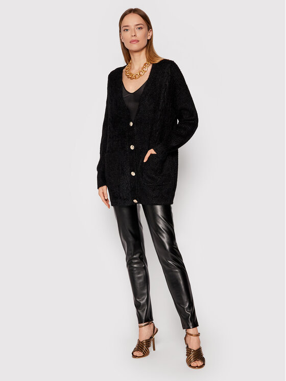 Cardigan Quincy PGA21507CD Nero Relaxed Fit