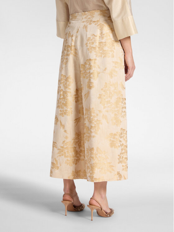 Elena Mirò Elena Mirò Pantaloni di tessuto P024P000477N001 Crema Cropp Fit