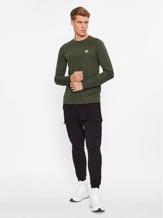 EA7 Emporio Armani EA7 Emporio Armani Longsleeve 8NPT17 PJRGZ 1845 Zielony Regular Fit