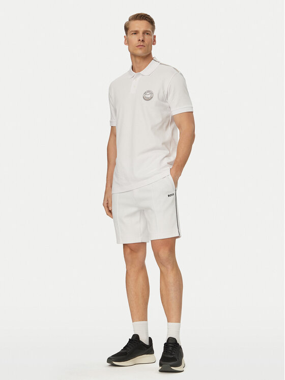 BOSS BOSS Sportovní kraťasy Join Headlo 50561776 Bílá Regular Fit