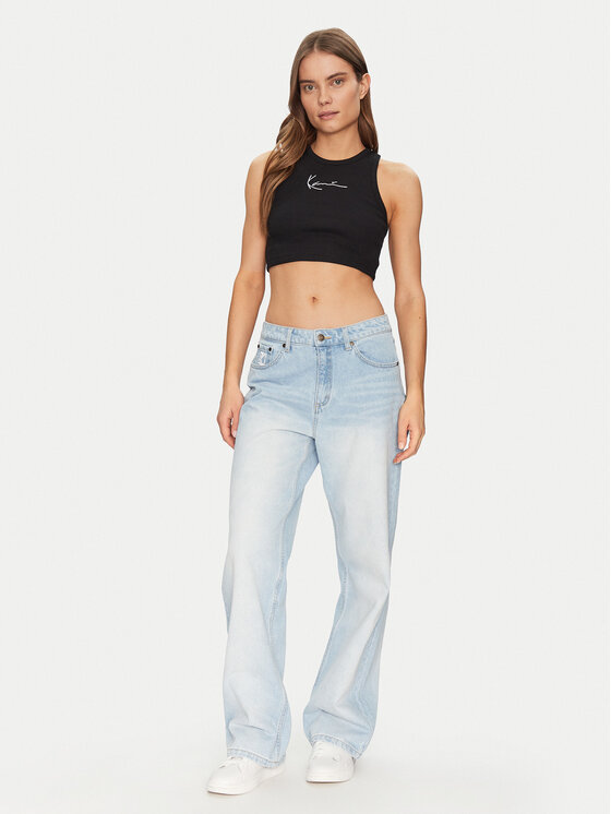 Karl Kani Karl Kani Τοπ 6131303 Μαύρο Cropped Fit