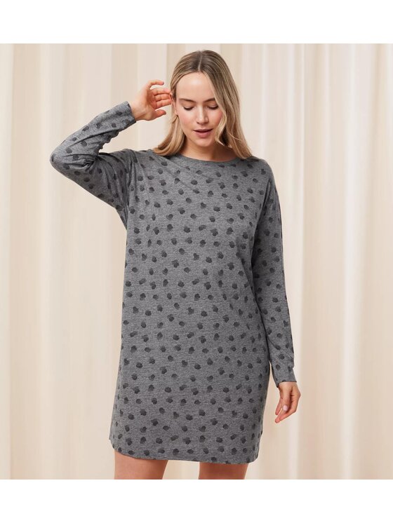 Triumph Triumph Koszula nocna Endless Comfort NDK LSL 36 Szary Relaxed Fit