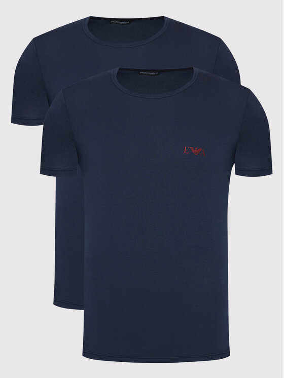 Emporio Armani Underwear 2 marškinėlių komplektas 111670 1A715 70835 Tamsiai mėlyna Regular Fit