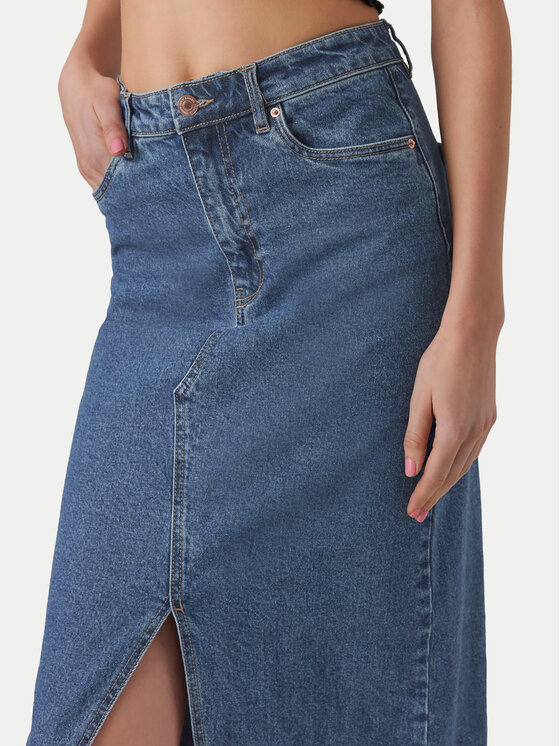 Vero Moda Vero Moda Džinsinis sijonas Veri 10295731 Mėlyna Regular Fit