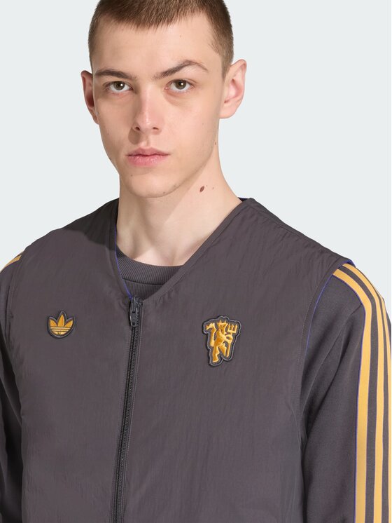 adidas adidas Kamizelka Manchester United Terrace Icons Czarny Regular Fit