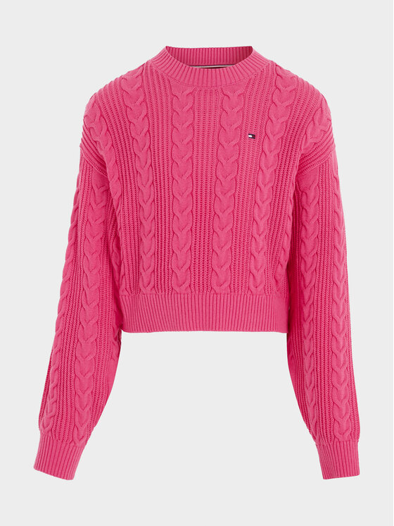 Tommy Hilfiger Tommy Hilfiger Пуловер KG0KG07629 Розов Regular Fit