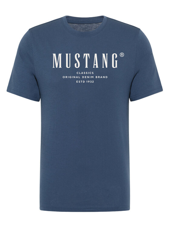 Mustang Mustang T-Shirt Style Alex Niebieski Regular Fit