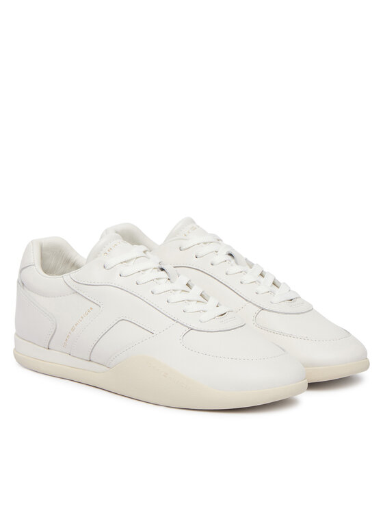 Tommy Hilfiger Tommy Hilfiger Sneakersy Th Vintage Low Runner Leather FW0FW09485 Biały
