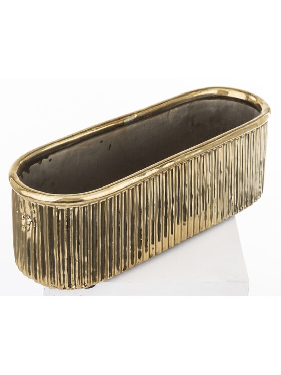 MIAhome MIAhome Kwietnik osłonka 9,5x28,5x9,5 cm złota Złoty