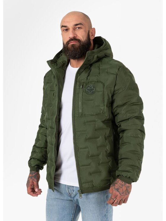 PITBULL PITBULL Kurtka zimowa Kurtka zimowa męska Firestone XL Zielony Regular Fit