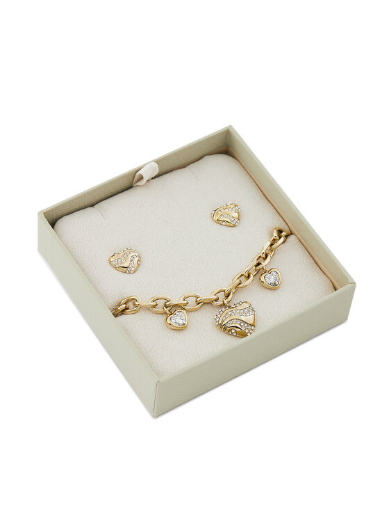 Guess Guess Schmuckset Armband und Ohrringe JUBS04 691JW Goldfarben