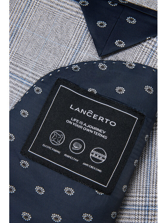 Lancerto Lancerto Marynarka Wilton MA131124000023 Szary Slim Fit