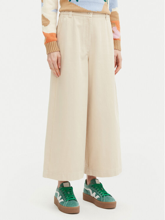 Weekend Max Mara Weekend Max Mara Pantaloni culotte Disco 2515131101 Beige Wide Leg
