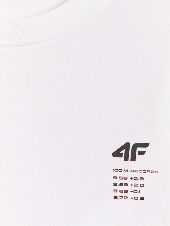 4F 4F T-Shirt COMMERCIAL 3 Biały Regular Fit