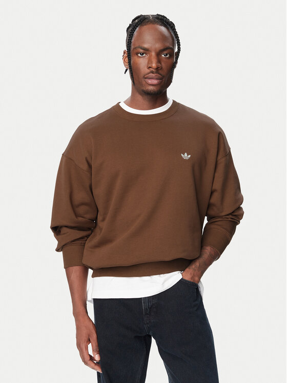 adidas Суитшърт Trefoil Essentials LL1047 Тъмнокафяв Regular Fit
