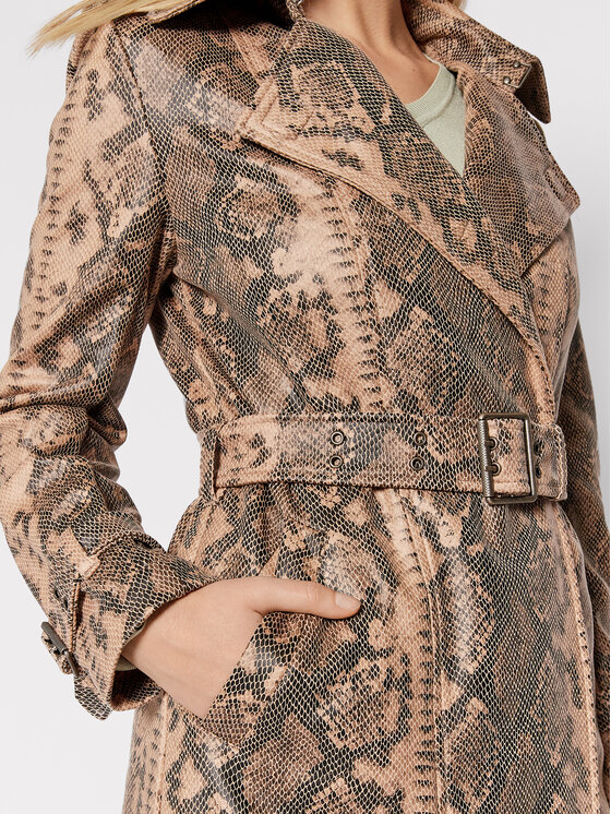 Guess Trenchcoat Phyton W2RL03 WED40 Marron Slim Fit Modivo.fr