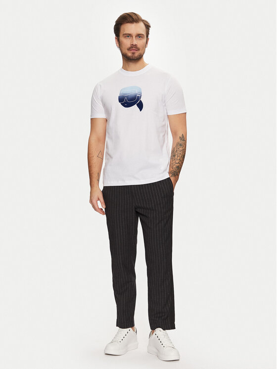 KARL LAGERFELD KARL LAGERFELD T-Shirt 755426 551242 Biały Regular Fit