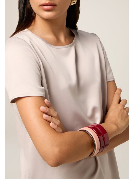 Oltre Oltre T-shirt G384J004171N002 Écru Regular Fit