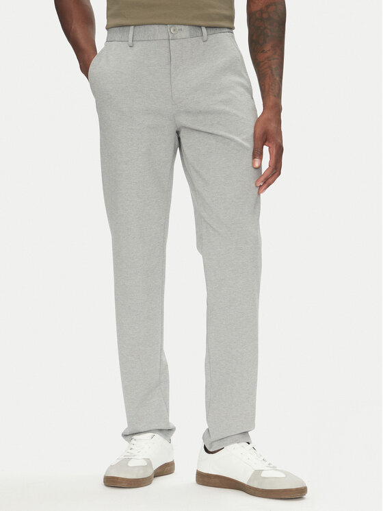 Lindbergh Lindbergh Chino kalhoty 30-006052 Šedá Slim Fit