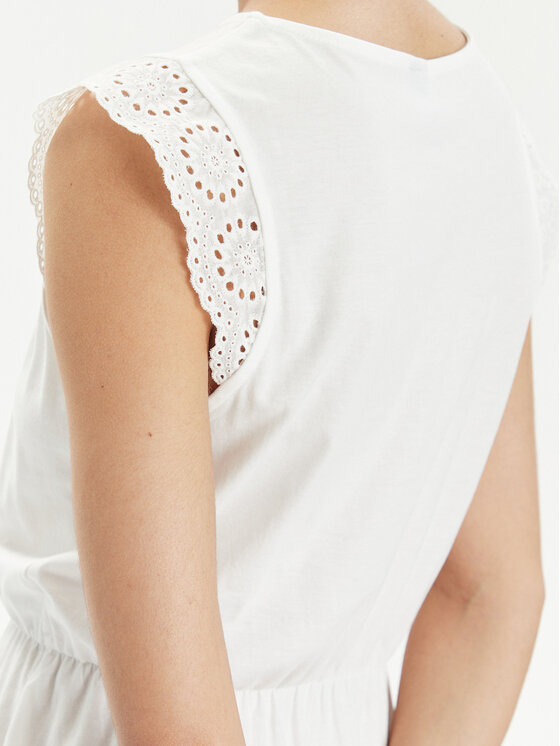 Vero Moda Vero Moda Лятна рокля Emily 10305216 Бял Regular Fit
