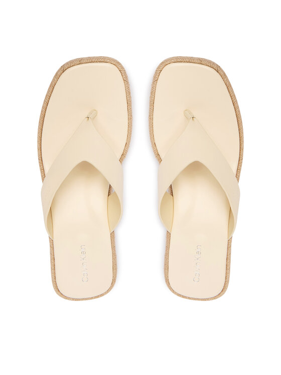 Calvin Klein Calvin Klein Flip flop Block Heel Espa 50 Thong Lth HW0HW02902 Bej