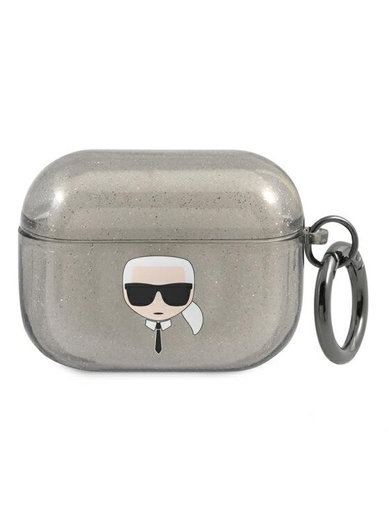 Karl Lagerfeld KLACAPSILRSGBK - Cover In Silicone Per AirPods Pro, Colore Nero, Pratica E Resistente - 4