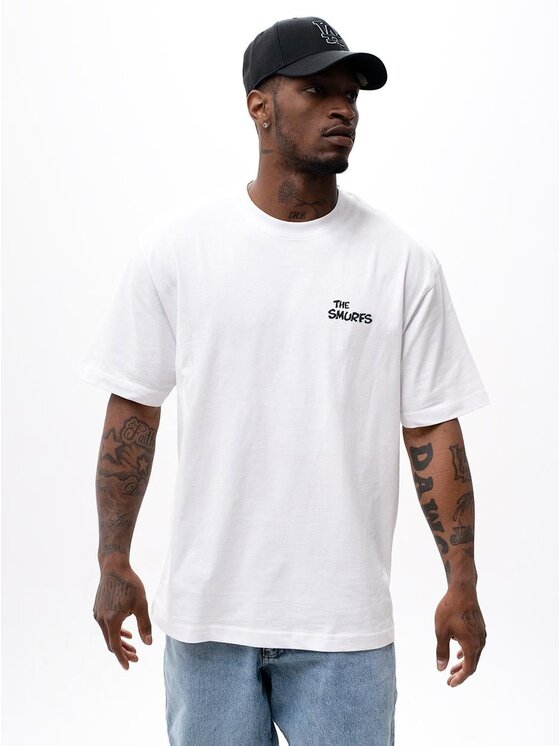 Smerfy Smerfy T-Shirt 131799 Biały Oversize