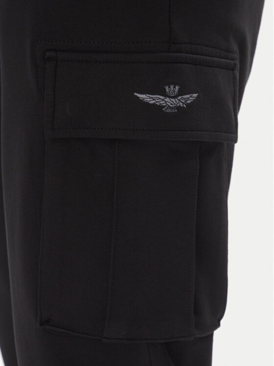 Aeronautica Militare Aeronautica Militare Sportinės kelnės 251PF860F459 Juoda Regular Fit