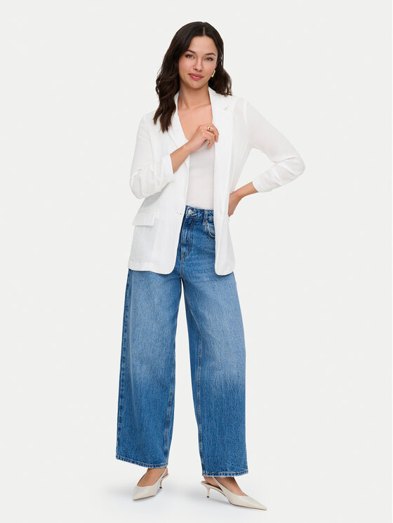 ONLY ONLY Marynarka Lita 15370275 Biały Regular Fit