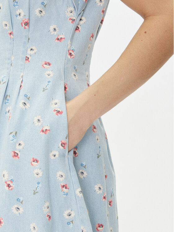 Gap Gap Košeľové šaty 731352-00 Modrá Regular Fit
