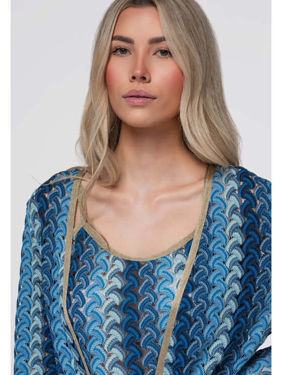 Ombre Ombre Sukienka plażowa OW-UW-E0001 Niebieski