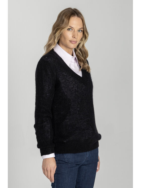 Deni Cler Milano Deni Cler Milano Sweter T-DC-S483-E5-95-90-1 Czarny Regular Fit