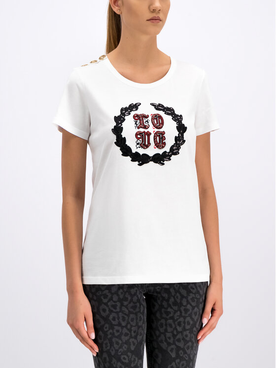Silvian Heach Silvian Heach Marškinėliai PGA19534TS Balta Regular Fit