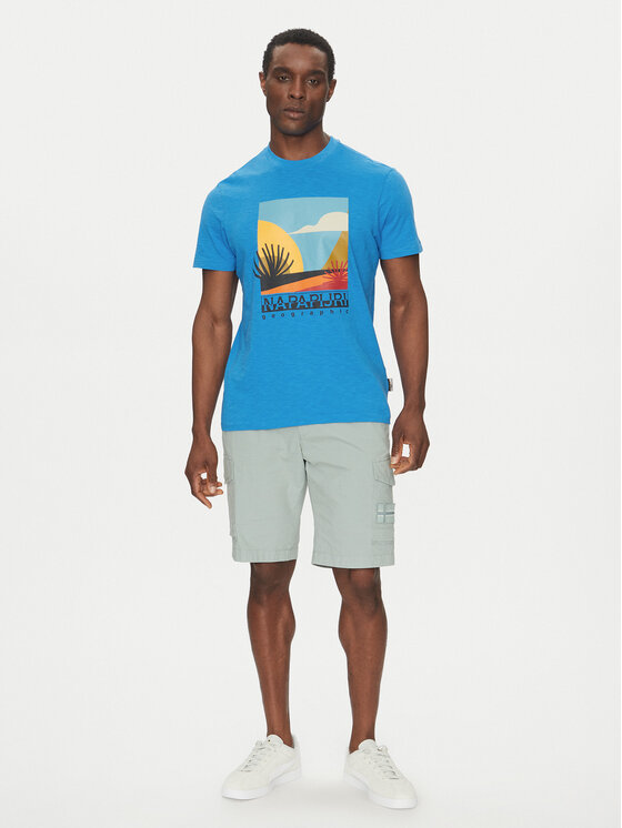 Napapijri Napapijri T-Shirt S-Arbia NP0A4IE3 Modrá Regular Fit