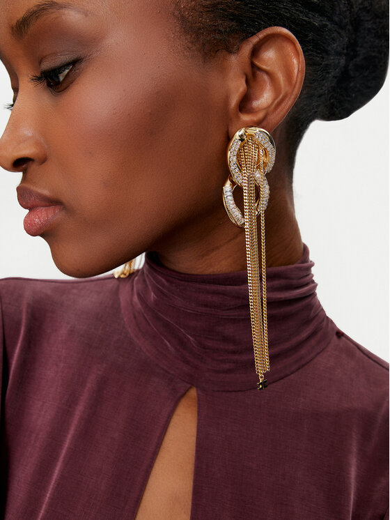 Elisabetta Franchi Elisabetta Franchi Σκουλαρίκια με κλιπ OR-06-B47E2-V300 Χρυσό