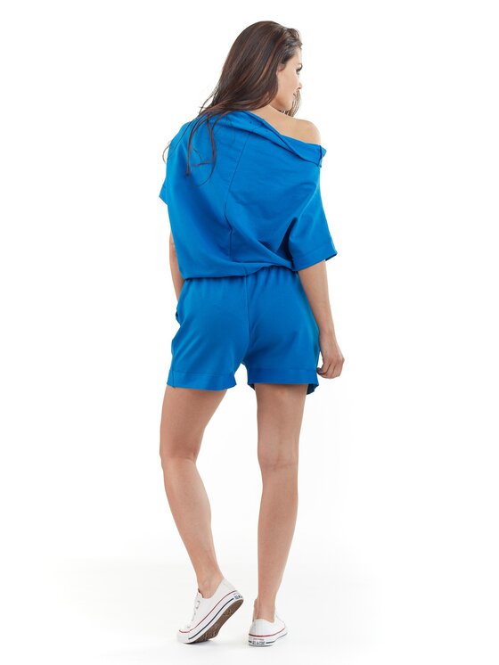 Awama Awama Kombinezon A216 Niebieski Basic Fit