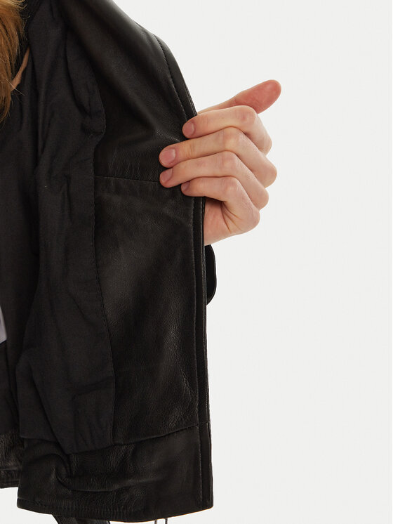 Serge Pariente Serge Pariente Шкіряна куртка Rock Girl Чорний Regular Fit