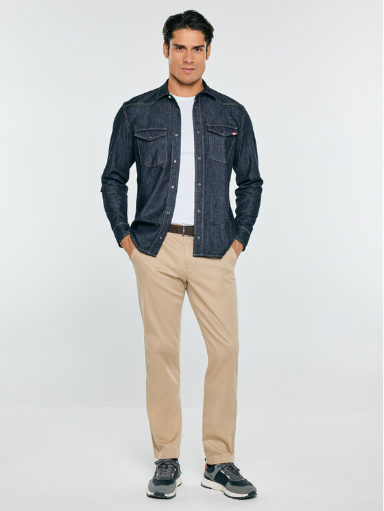 BIG STAR BIG STAR Koszula jeansowa CHUCK Granatowy Basic Fit