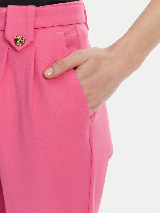 Versace Jeans Couture Versace Jeans Couture Medžiaginės kelnės 78HAA111 Rožinė Straight Fit