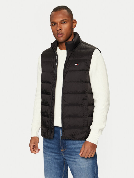 Tommy Jeans Športová vesta DM0DM20663 Čierna Regular Fit