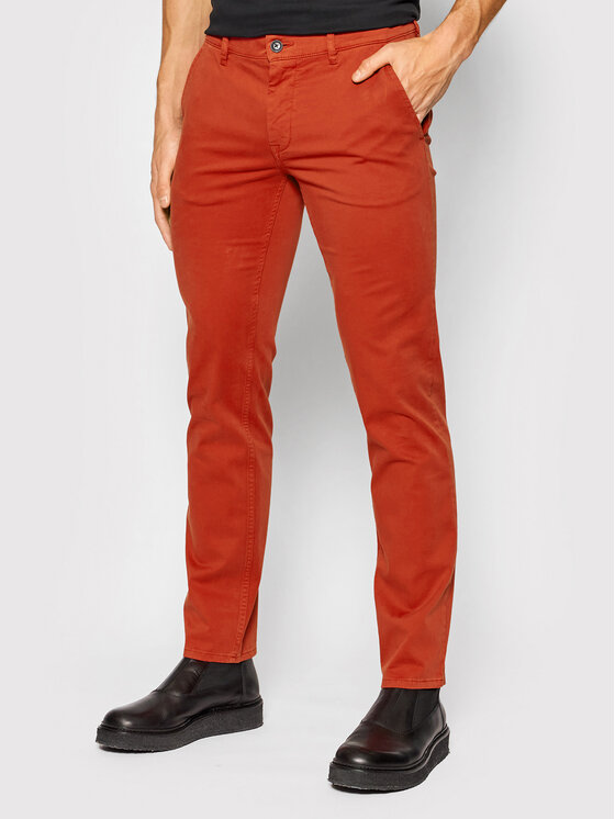 Boss Чино панталони Schino 50379152 Оранжев Slim Fit