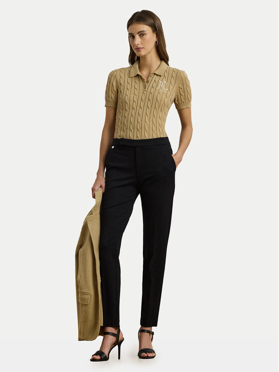 LAUREN RALPH LAUREN LAUREN RALPH LAUREN Kalhoty z materiálu 200758961002 Černá Straight Fit