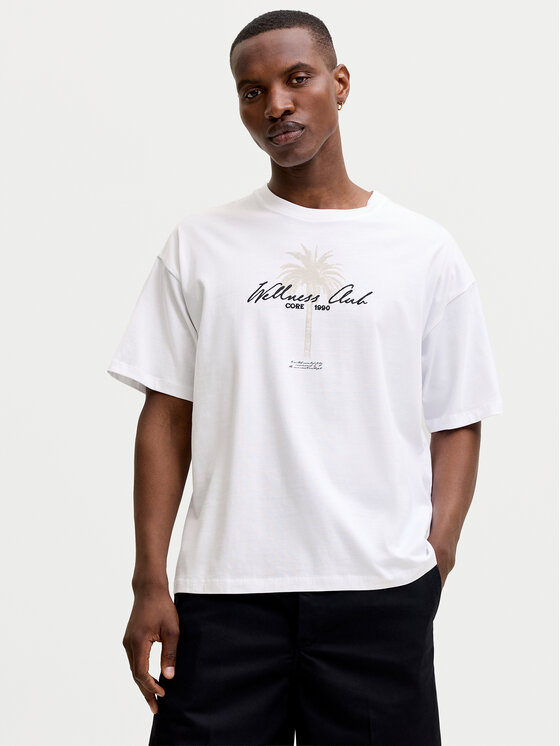 Jack & Jones Tricou Eterna 12295526 Alb Regular Fit