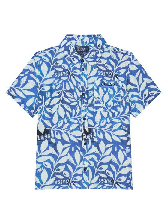 Guess Cămașă L6GH01 WFBT0 Albastru Relaxed Fit