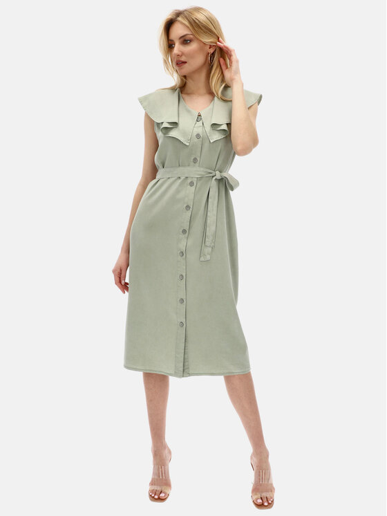 Red Button Red Button Sukienka codzienna 2850.MIRA.PISTACJA Zielony Regular Fit