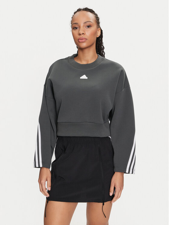 adidas Mikina Future Icons 3-Stripes IS3879 Zelená Loose Fit