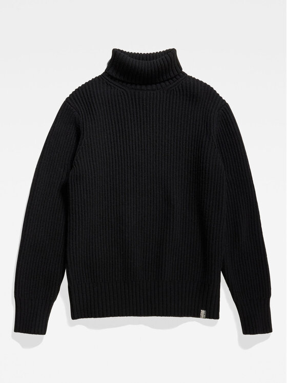 G-Star Raw G-Star Raw Rollkragenpullover Essential D23732-D447 Schwarz Regular Fit