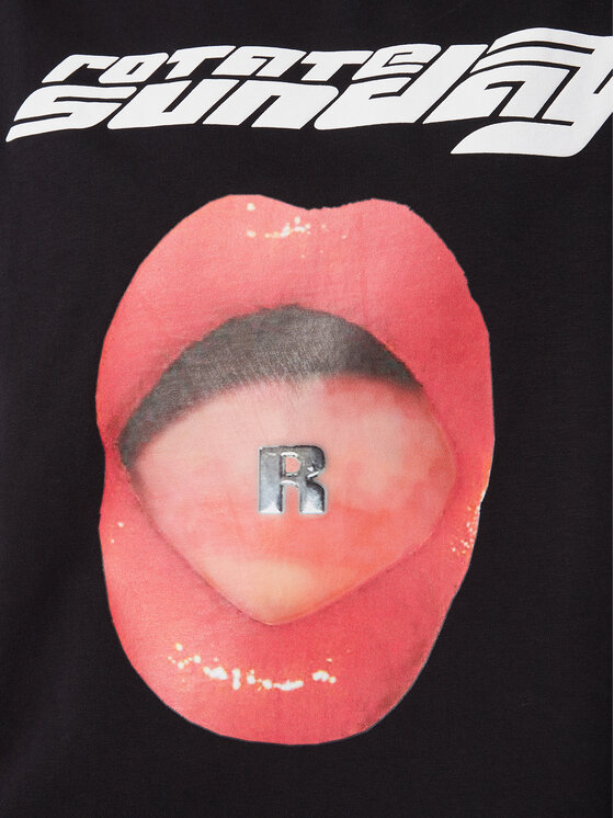 ROTATE ROTATE Marškinėliai Asteeer RT2174 Juoda Relaxed Fit