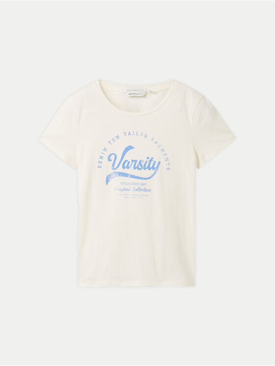 Tom Tailor Denim Tom Tailor Denim T-Shirt 1040185 Biały Regular Fit